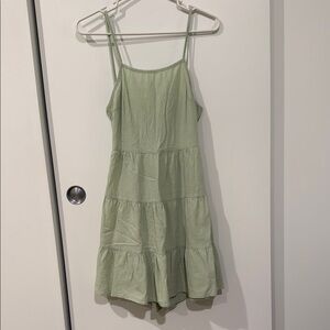Elegant Green Sleeveless Dress
